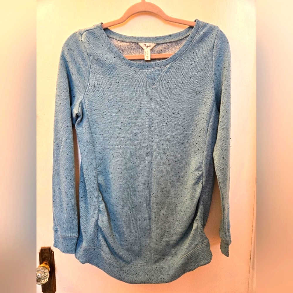 Thyme maternity Long Sleeve ruched sides top size sm